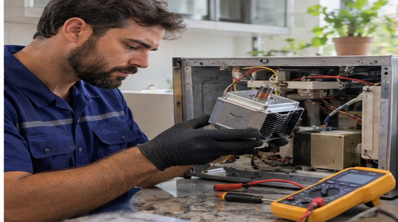 Conserto de micro-ondas em Santa Maria‑RS: troca do magnetron